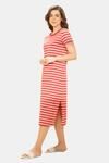 Amante Lounge Laze Dress - Coral Stripes — thumbnail 2